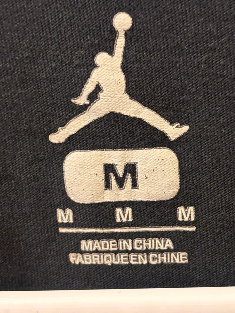 Jordan Black Tee with White Jumpman‎ Graphic